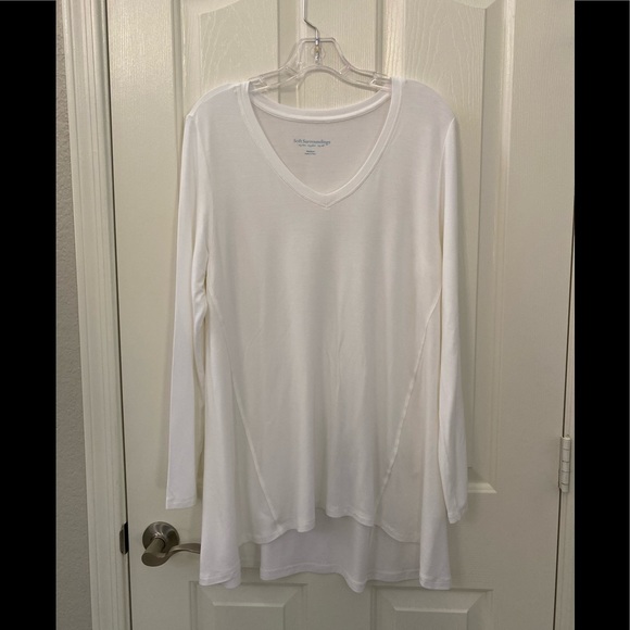 Soft Surroundings Tagore Long Sleeve V-Neck Tunic Top Size Medium - Picture 2 of 10